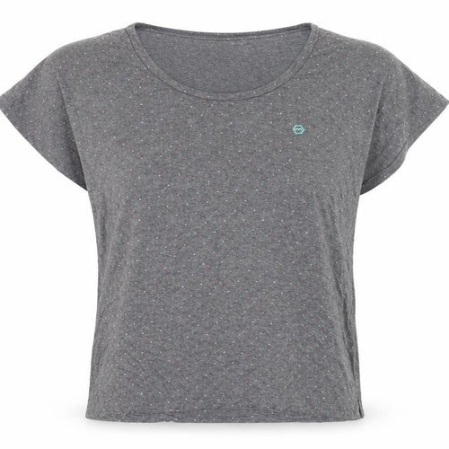 Moshulu Women Grey Polka Dot Relaxed T-Shirt Size 12