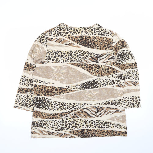Marks and Spencer Womens Brown Animal Print Viscose Tunic Top Size 20