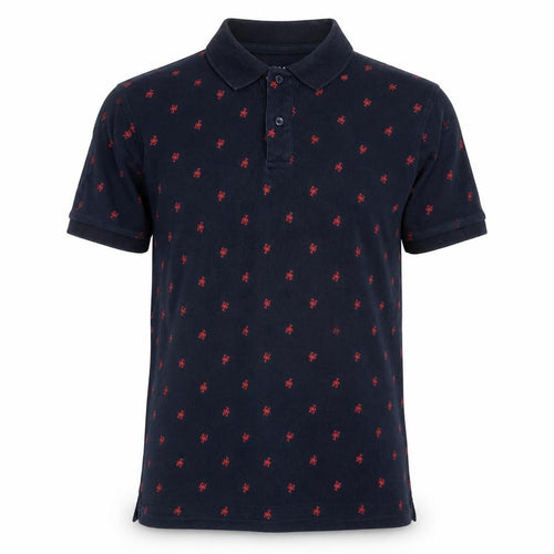 Marks and Spencer Men's Blue Regular Fit Embroidered Polo Shirt Size S
