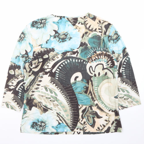 Gerry Weber Women's Multicoloured Floral Jersey Top Size 16