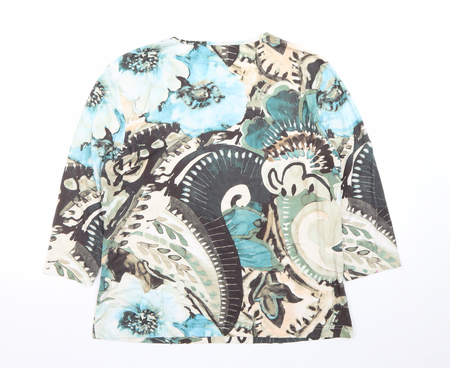Gerry Weber Women's Multicoloured Floral Jersey Top Size 16