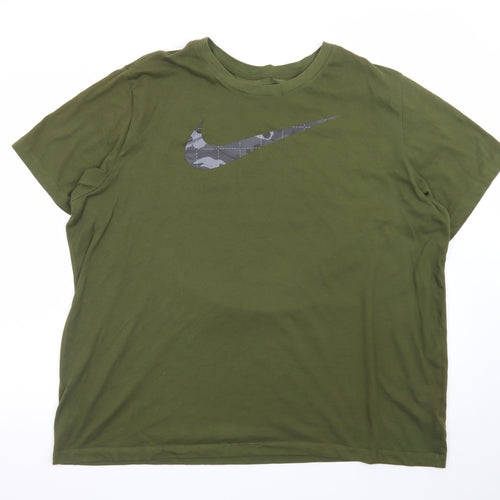 Nike Men's Green Dri-Fit Crew Neck T-Shirt XXL