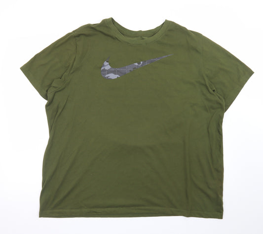Nike Men's Green Dri-Fit Crew Neck T-Shirt XXL