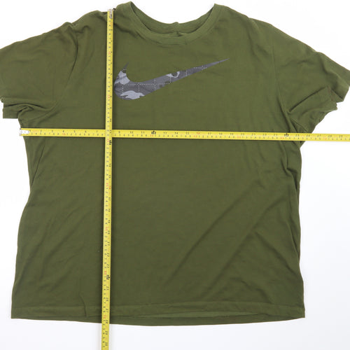 Nike Men's Green Dri-Fit Crew Neck T-Shirt XXL