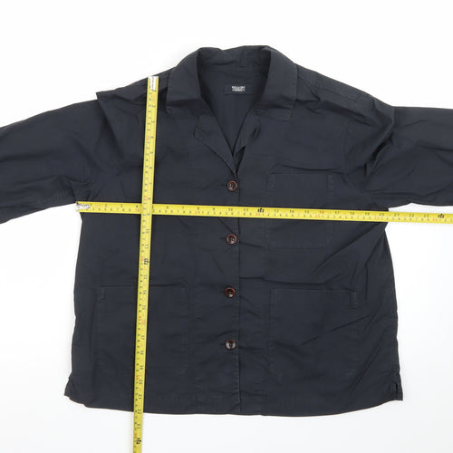 TOAST Women's Black Cotton Blazer Jacket Size 10 Single-Breasted