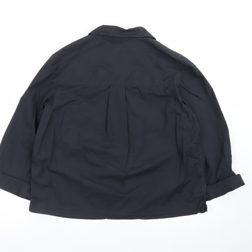 TOAST Women's Black Cotton Blazer Jacket Size 10 Single-Breasted