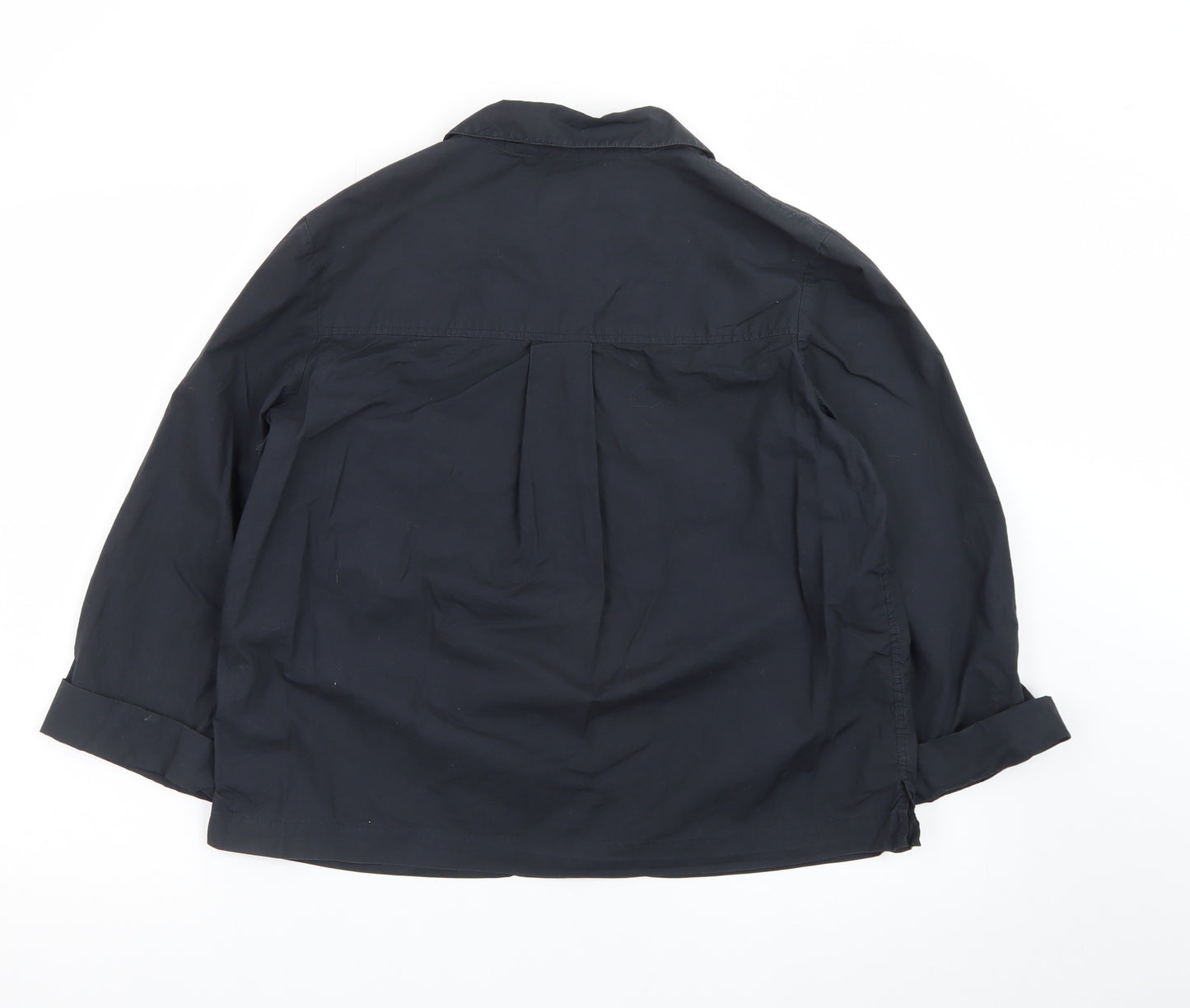 TOAST Women's Black Cotton Blazer Jacket Size 10 Single-Breasted