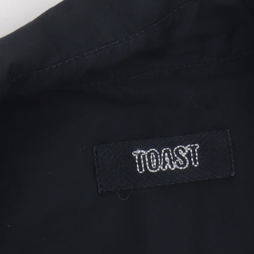 TOAST Women's Black Cotton Blazer Jacket Size 10 Single-Breasted