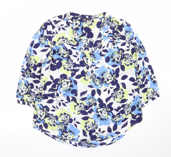 Marks and Spencer Women's Multicoloured Floral Tunic Blouse UK 14