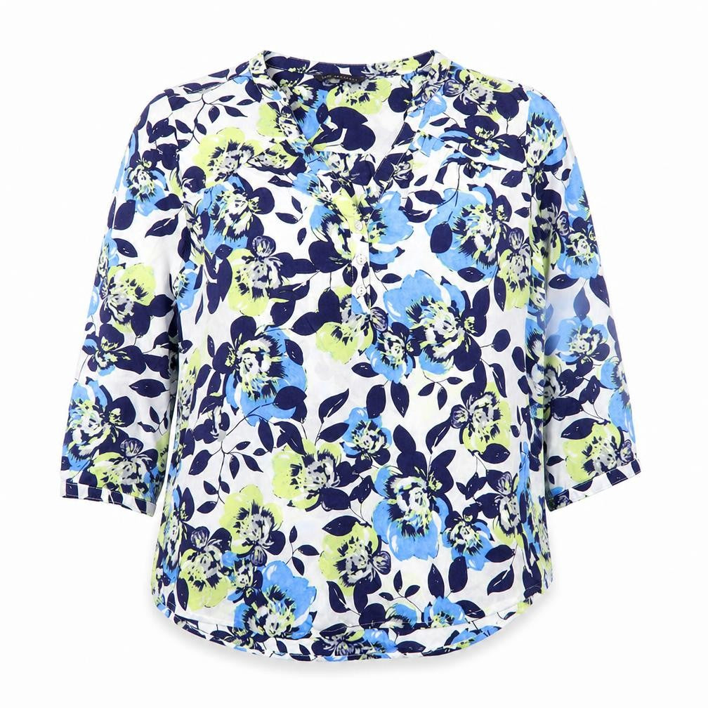 Front view of Marks & Spencer Women's Multicoloured Floral Tunic Blouse UK 14