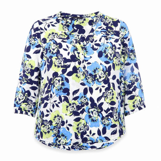Front view of Marks & Spencer Women's Multicoloured Floral Tunic Blouse UK 14