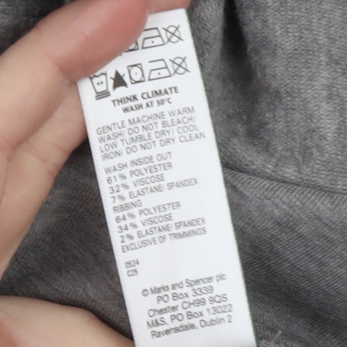 Marks and Spencer Women’s Grey Long Sleeve T-Shirt Dress Size 10