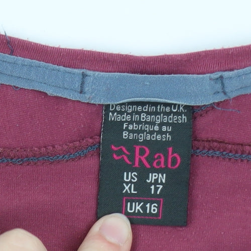 Rab Men's Purple XL Lightweight Quick Dry Crew Neck T-Shirt
