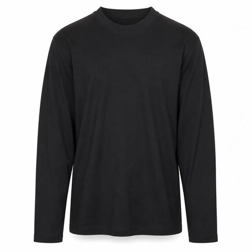DCC Men's Black Thermal Long Sleeve Crew Neck T-Shirt Size L