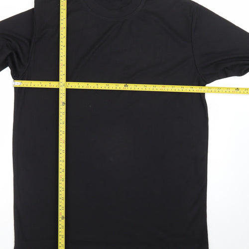 DCC Men's Black Thermal Long Sleeve Crew Neck T-Shirt Size L
