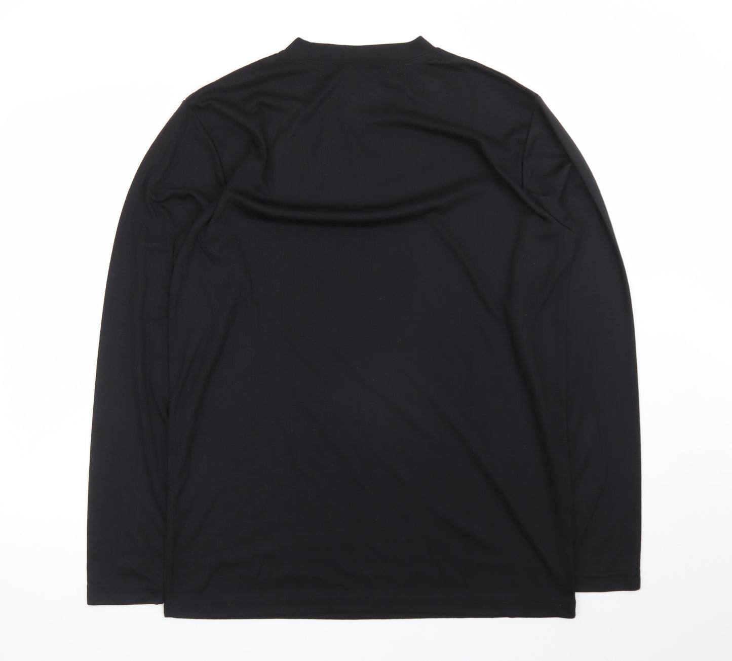 DCC Men's Black Thermal Long Sleeve Crew Neck T-Shirt Size L