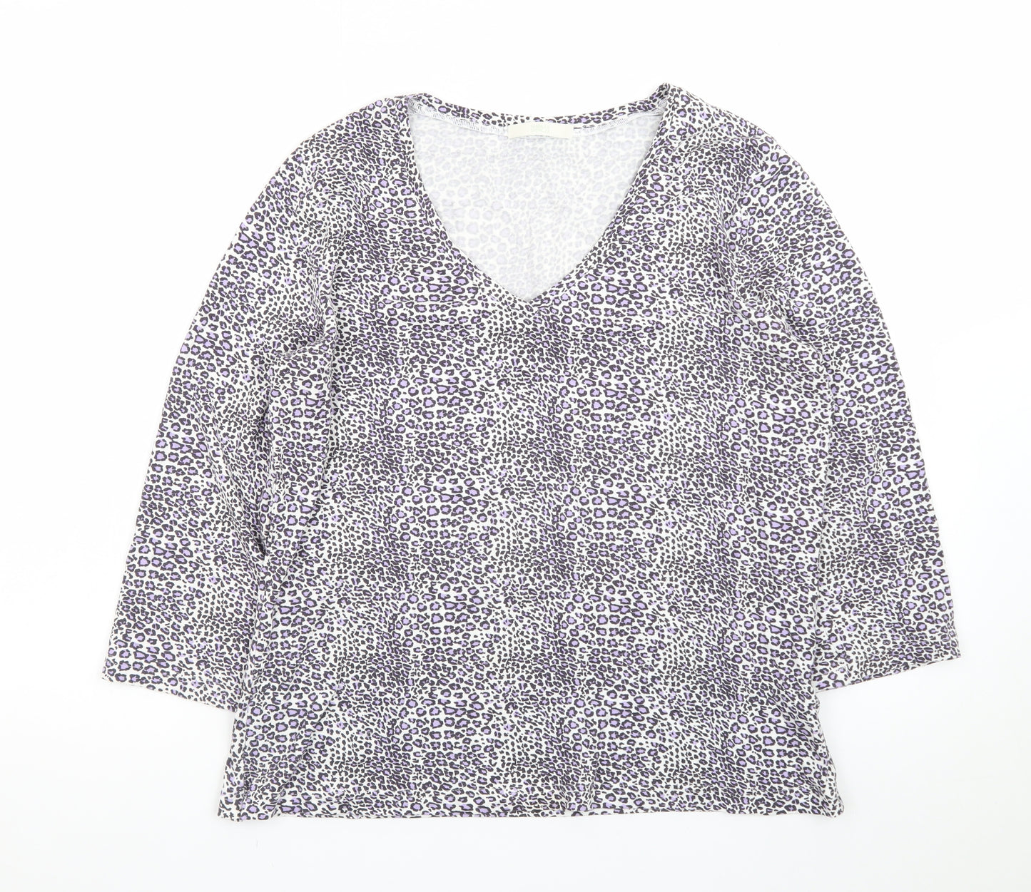 Marks and Spencer Women’s Multicoloured V-Neck 3/4 Sleeve Top Size 18