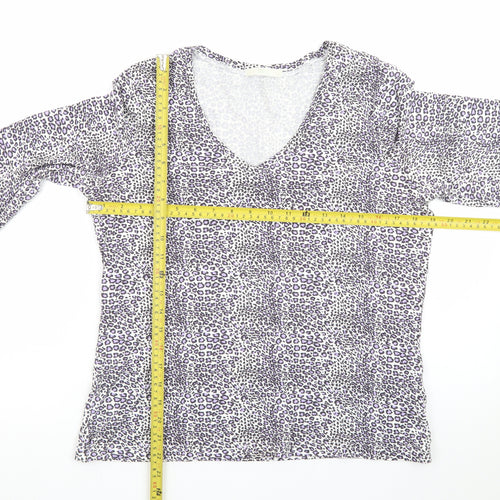 Marks and Spencer Women’s Multicoloured V-Neck 3/4 Sleeve Top Size 18