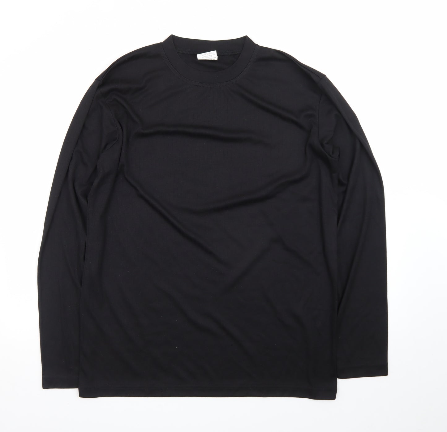 DCC Men's Black Long Sleeve Thermal Crew Neck T-Shirt L