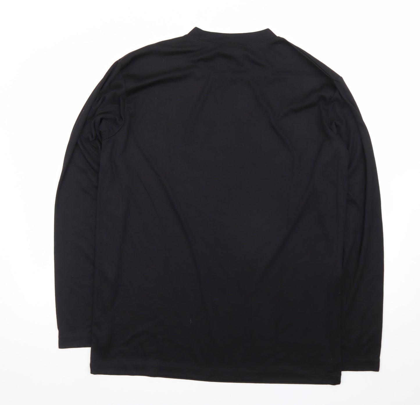 DCC Men's Black Long Sleeve Thermal Crew Neck T-Shirt L