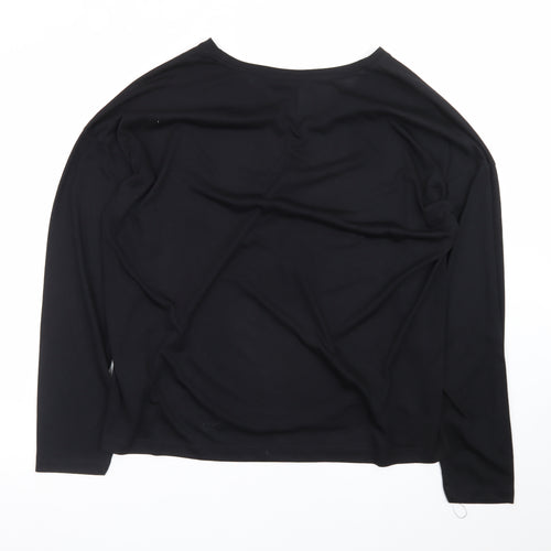 Marks and Spencer Women’s Black V-Neck Long Sleeve Jersey Top Size 16