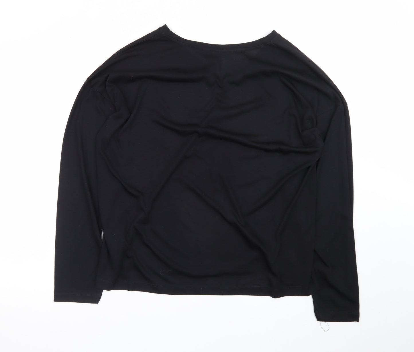 Marks and Spencer Women’s Black V-Neck Long Sleeve Jersey Top Size 16