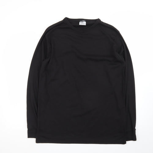 Portwest Men's Black Long Sleeve Crew Neck T-Shirt XL Regular Fit