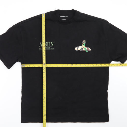 River Island Men's Black Austin Texas Car Club Oversized T-Shirt Size S