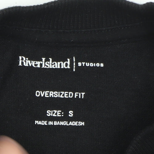 River Island Men's Black Austin Texas Car Club Oversized T-Shirt Size S