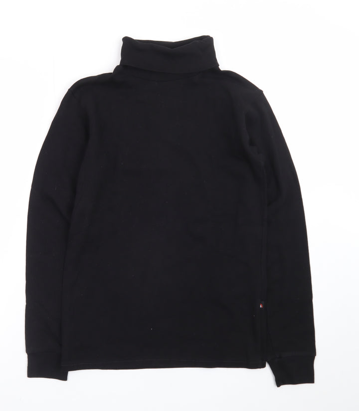 Bahob Women's Black Roll Neck Long Sleeve Basic Top Size S