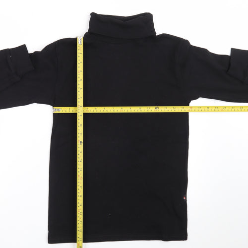 Bahob Women's Black Roll Neck Long Sleeve Basic Top Size S