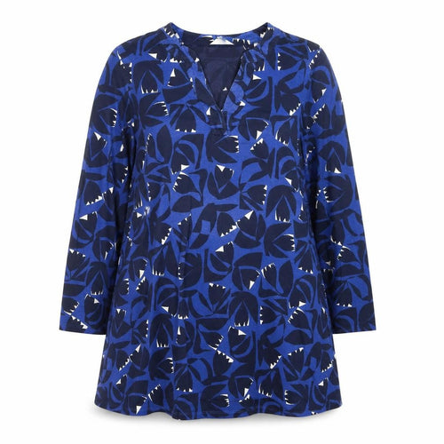 Seasalt Cornwall Women’s Blue Floral Shift Dress Size 16 Cotton