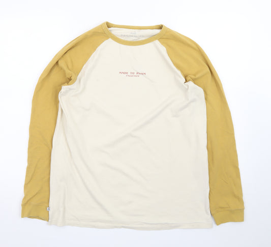 Passenger Men's Beige Long Sleeve Graphic T-Shirt L Made To Roam