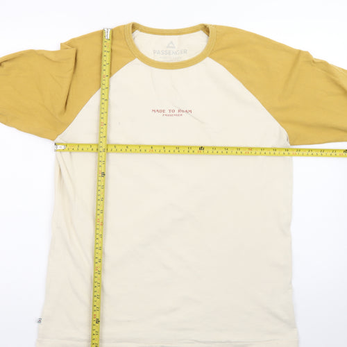 Passenger Men's Beige Long Sleeve Graphic T-Shirt L Made To Roam