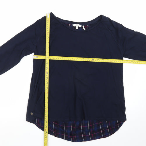 FatFace Women’s Blue Plaid Layered Tunic Blouse Size 14
