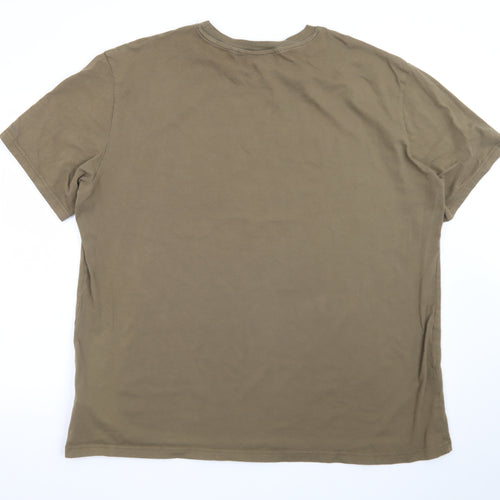 Decathlon Men’s Khaki 3XL Cotton Wildlife Graphic T-Shirt