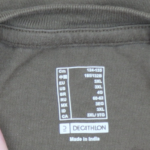 Decathlon Men’s Khaki 3XL Cotton Wildlife Graphic T-Shirt