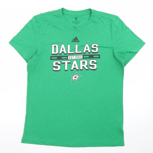 Adidas Men's Green Dallas Stars Graphic Short Sleeve T-Shirt M