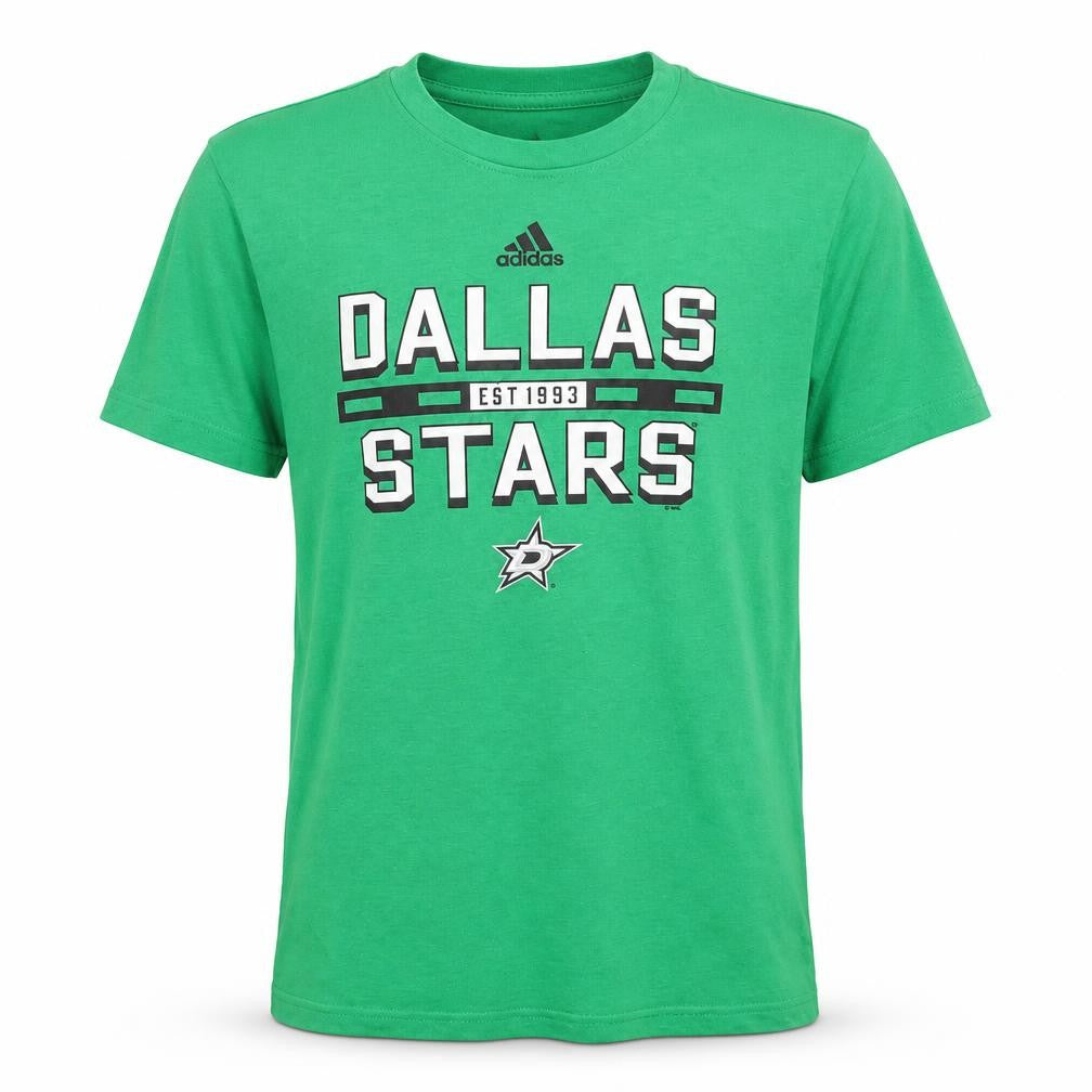 Adidas Men's Green Dallas Stars Graphic Short Sleeve T-Shirt M
