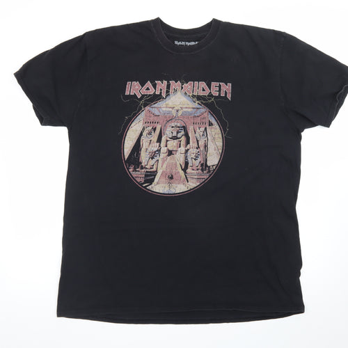 Iron Maiden Men's Black L Graphic Band Rock Cotton T-Shirt