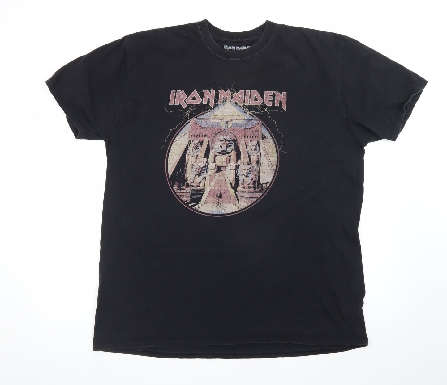 Iron Maiden Men's Black L Graphic Band Rock Cotton T-Shirt