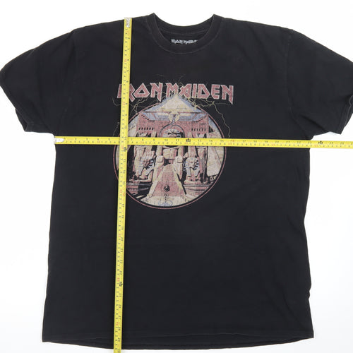 Iron Maiden Men's Black L Graphic Band Rock Cotton T-Shirt