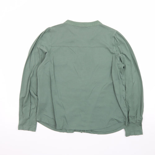 White Stuff Women's Green Cotton Button-Up Shirt Size 12