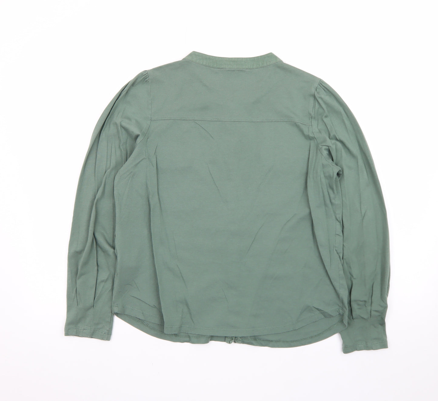 White Stuff Women's Green Cotton Button-Up Shirt Size 12