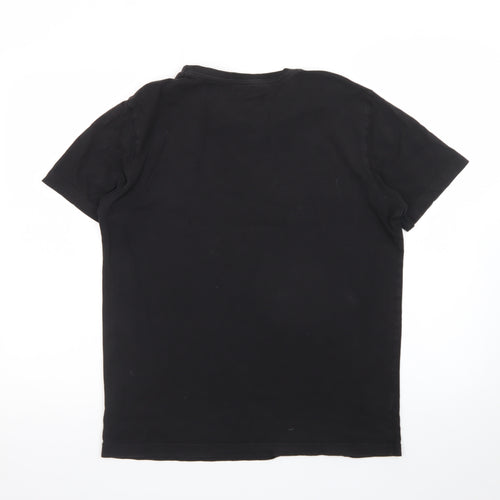Puma Men's Black Logo Short Sleeve Cotton T-Shirt Size M
