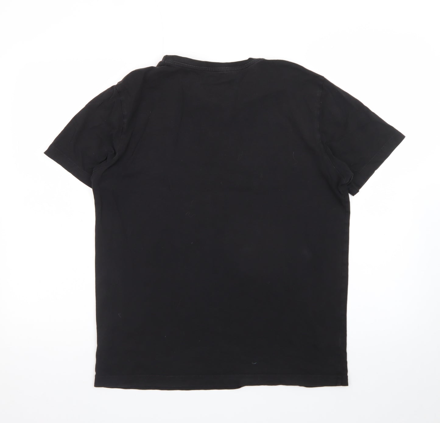 Puma Men's Black Logo Short Sleeve Cotton T-Shirt Size M