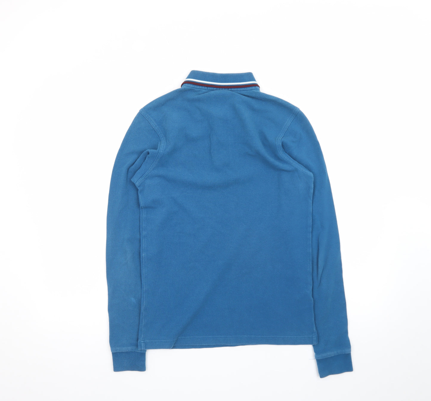 Fred Perry Men's Blue Long Sleeve Slim Fit Polo Shirt XS