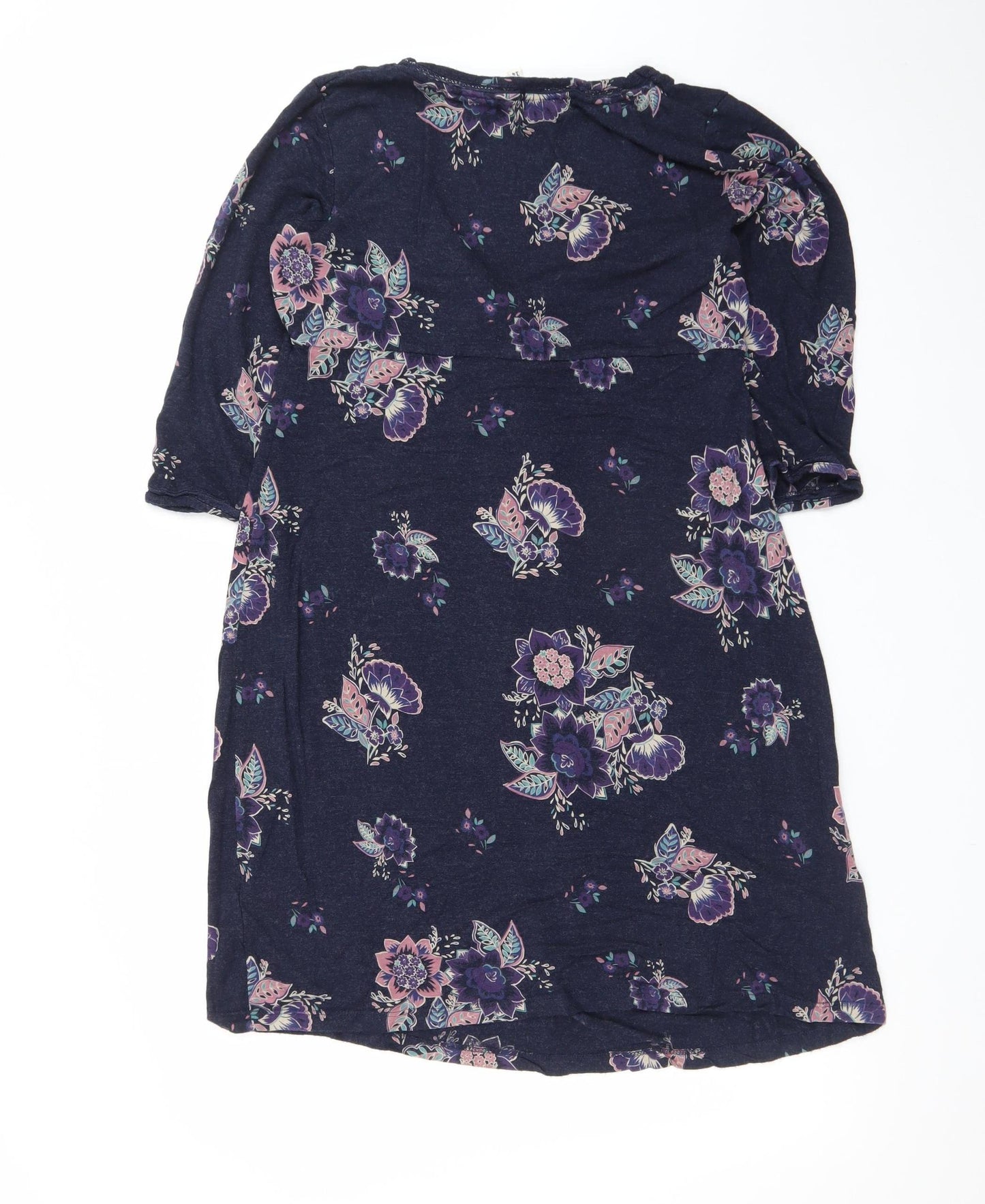 Fat Face Women's Blue Floral Knee Length A-Line Dress Size 14