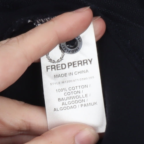 Fred Perry Men's Black XS Cotton Twin Tipped Polo Shirt
