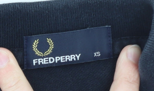 Fred Perry Men's Black XS Cotton Twin Tipped Polo Shirt